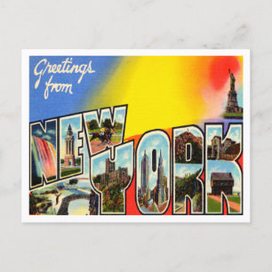 Hälsningar från New York Vintage Travel Vykort