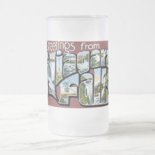 Hälsningar från Niagara Falls! Frostat Ölglas