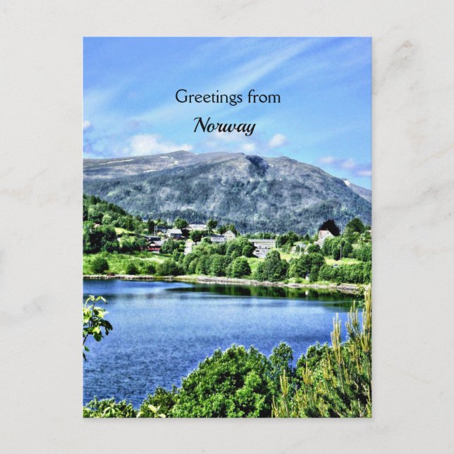 Hälsningar från Norge Vykort (Framsida)