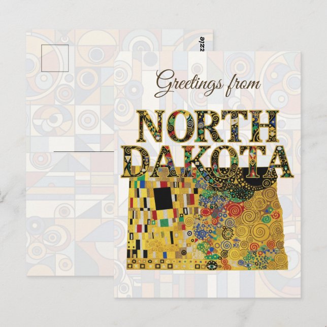 Hälsningar från North Dakota Vykort (Fram/baksida)