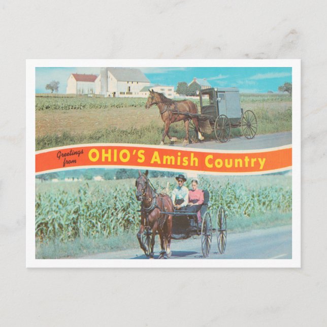 Hälsningar från Ohios Amish-land, Ohio Vykort (Framsida)