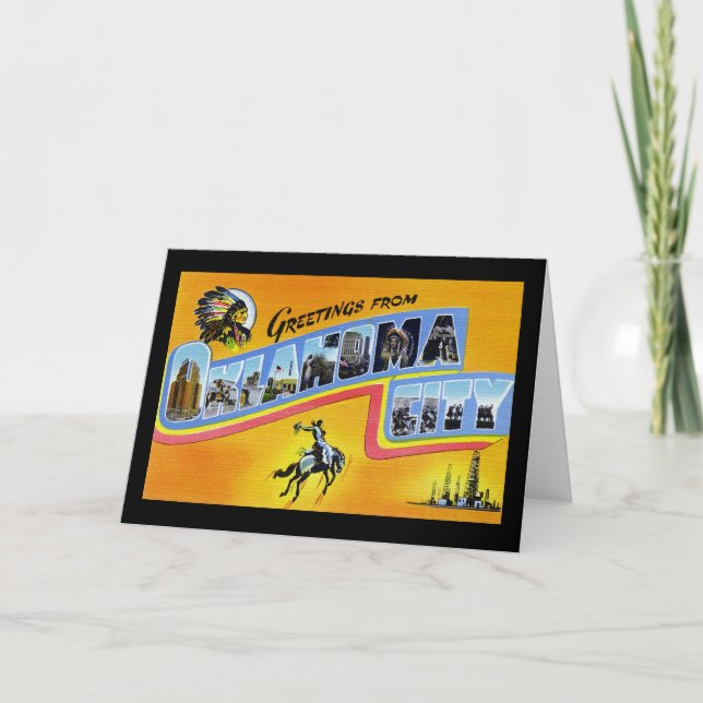 Hälsningar från oklahoma city Oklahoma Kort (Framsida)