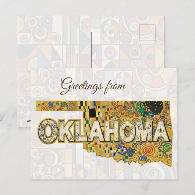 Hälsningar från Oklahoma Vykort (Fram/baksida)