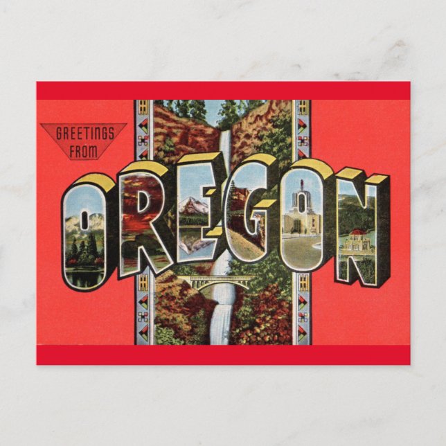 Hälsningar från Oregon  vykort (Framsida)