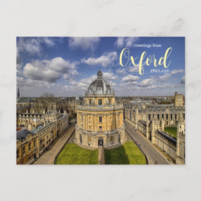 Hälsningar från Oxford England Resekort   Vykort (Framsida)