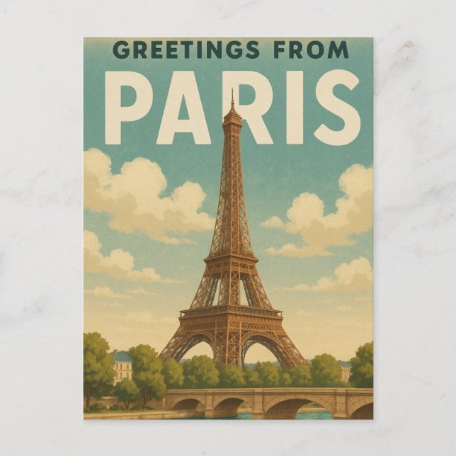 Hälsningar Från Paris Vykort (Framsida)