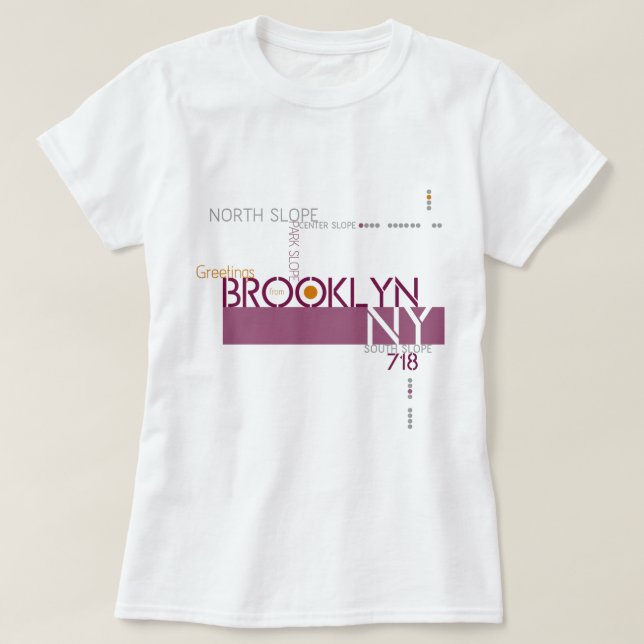 Hälsningar från parkerar sluttar, Brooklyn T-shirt (Design framsida)