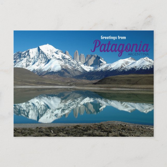 Hälsningar från Patagonia Argentina vykort  (Framsida)