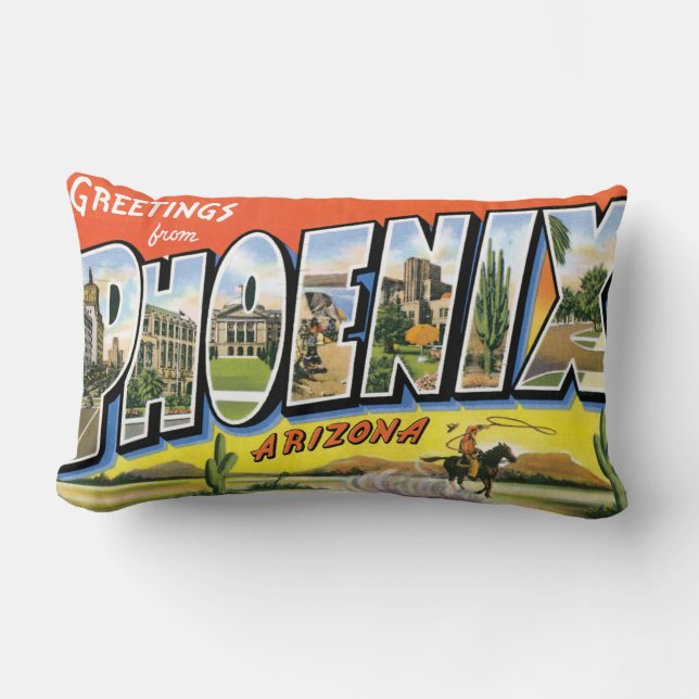 Hälsningar från Phoenix Arizon Lumbarkudde (Framsida)