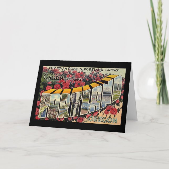 Hälsningar från Portland Oregon Kort (Framsida)