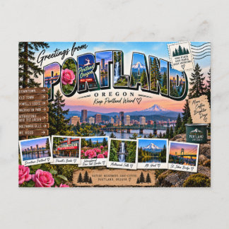 Hälsningar från Portland Oregon Vykort