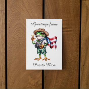 Hälsningar från Puerto Rico Coqui Groda Boricua  Vykort