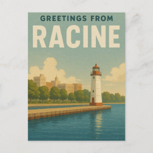 Hälsningar från Racine Wisconsin Vykort