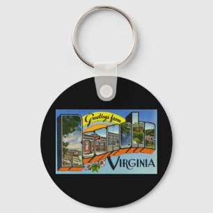 Hälsningar från Roanoke Virginia Nyckelring