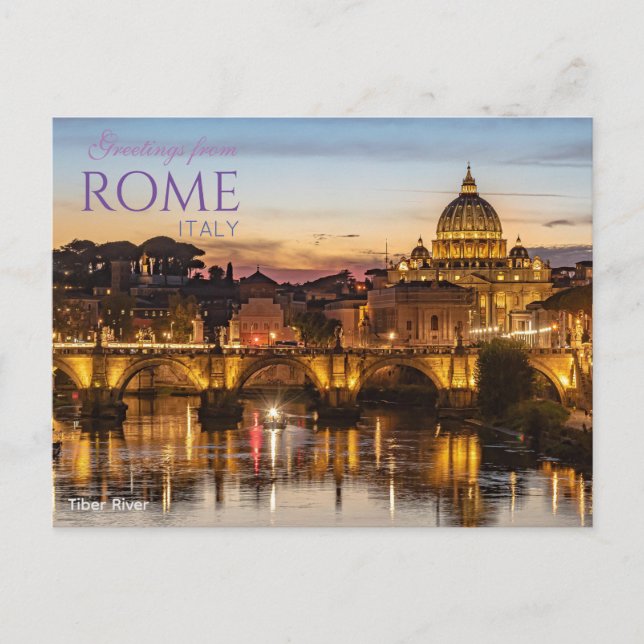 Hälsningar från Rom Italien vykort Scenisk (Framsida)