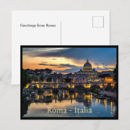Hälsningar från Roma Italia, Anpassad text Vykort