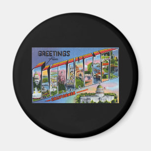 Hälsningar från Sacramento Kalifornien Magnet