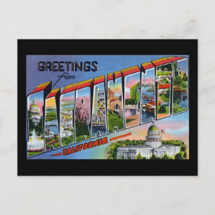 Hälsningar från Sacramento Kalifornien Vykort