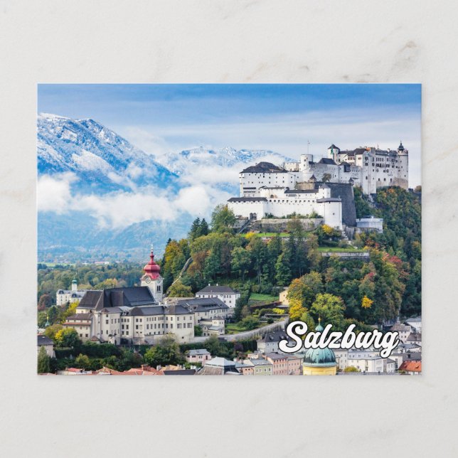 Hälsningar från Salzburg, Österrike Vykort (Framsida)