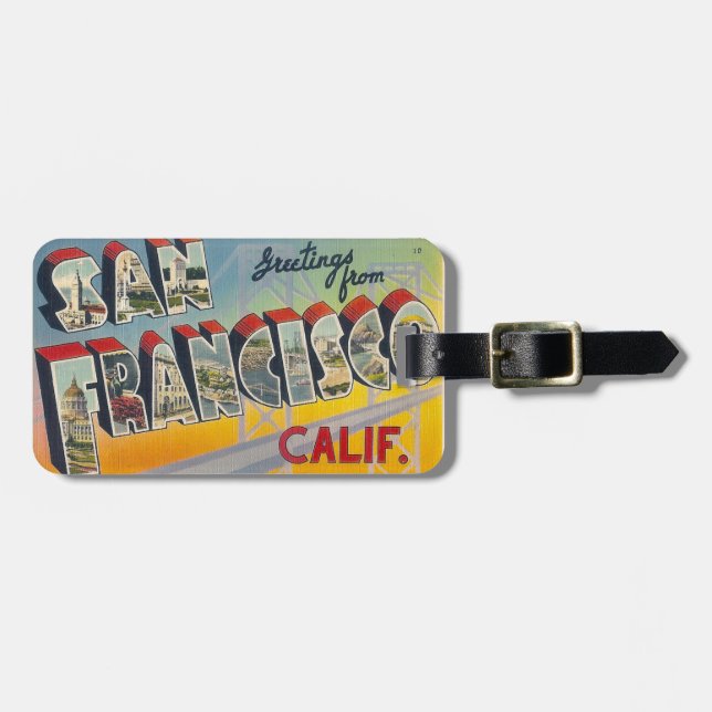 Hälsningar från San Francisco Bagagebricka (Horisontell Framsida)