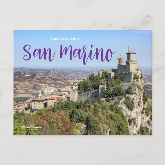 Hälsningar från San Marino vykort (Framsida)