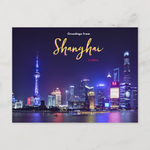 Hälsningar från Shanghai Kina vykort