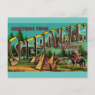 Hälsningar från SHEBOYGAN WISCONSIN Vykort