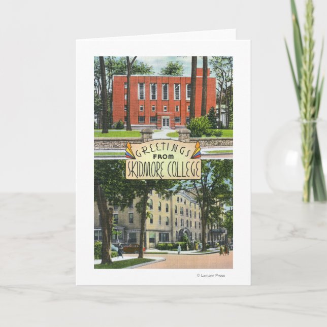 Hälsningar från Skidmore högskolaplatser Kort (Framsida)