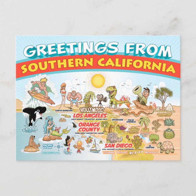 Hälsningar från Southern California vykort (Framsida)