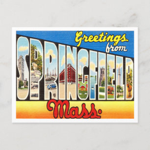 Hälsningar från Springfield, Massachusetts Resa Vykort