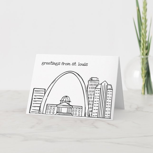 Hälsningar från St Louis - original- konst Kort (Framsida)