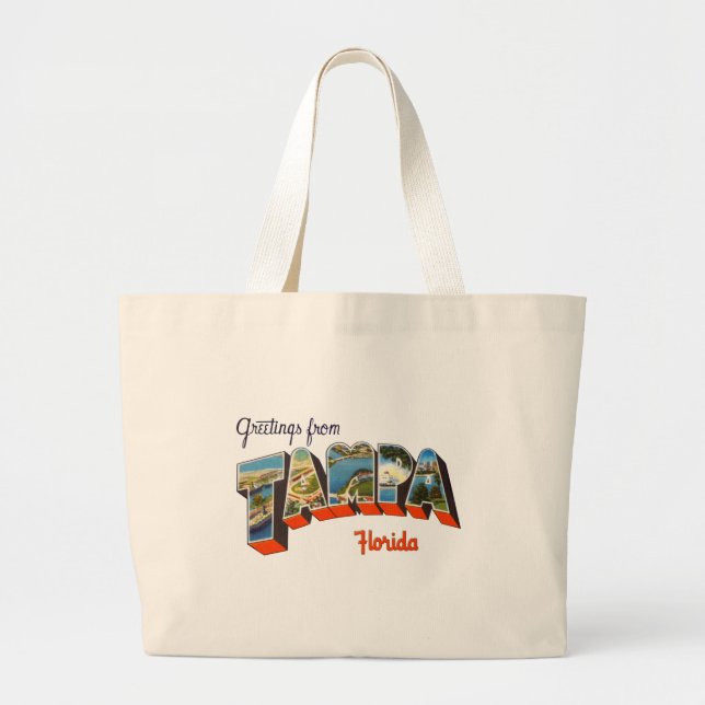 Hälsningar från Tampa, Florida Jumbo Tygkasse (Framsidan)