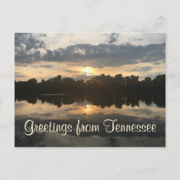 HÄLSNINGAR FRÅN TENNESSEE sjösolnedgångsfoto | Vykort