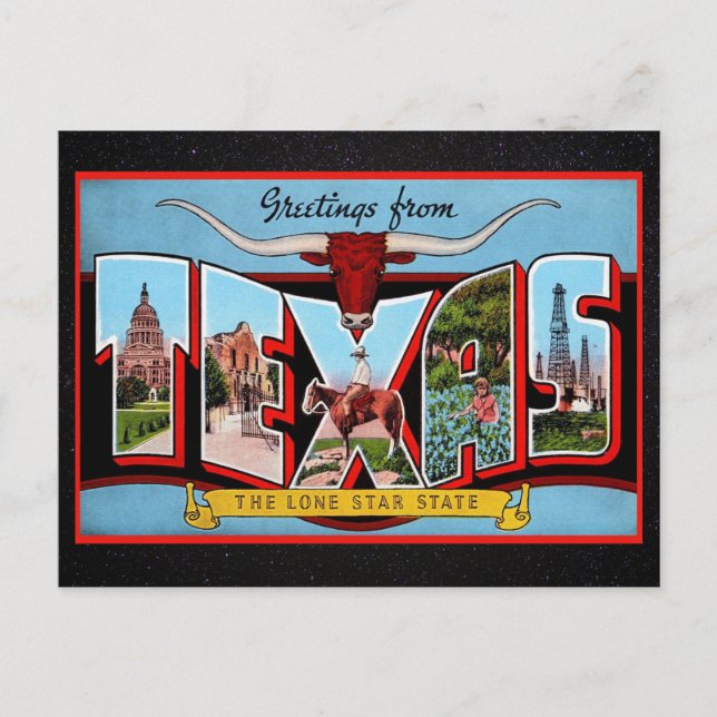 Hälsningar från Texas Resekort Vykort (Framsida)
