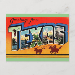 Hälsningar från Texas Resepostkort Vykort