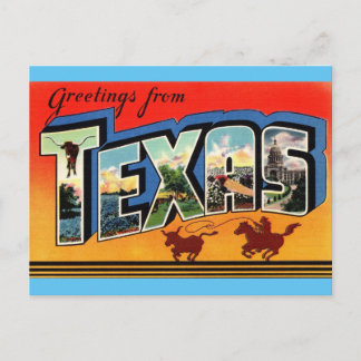 Hälsningar från Texas Resepostkort Vykort