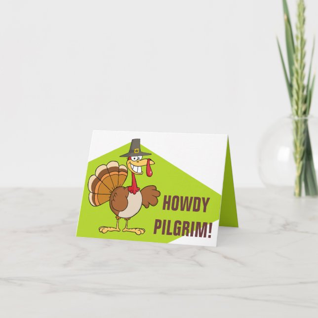 Hälsningar från thanksgivingdagen Turkiet Helgkort (Framsida)