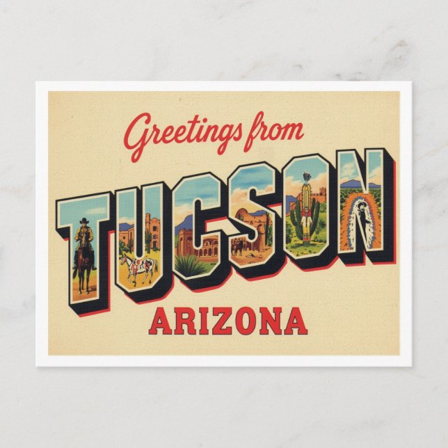 Hälsningar från Tucson AZ Vykort (Framsida)