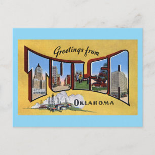 Hälsningar från Tulsa Oklahoma Reseskickkort Vykort