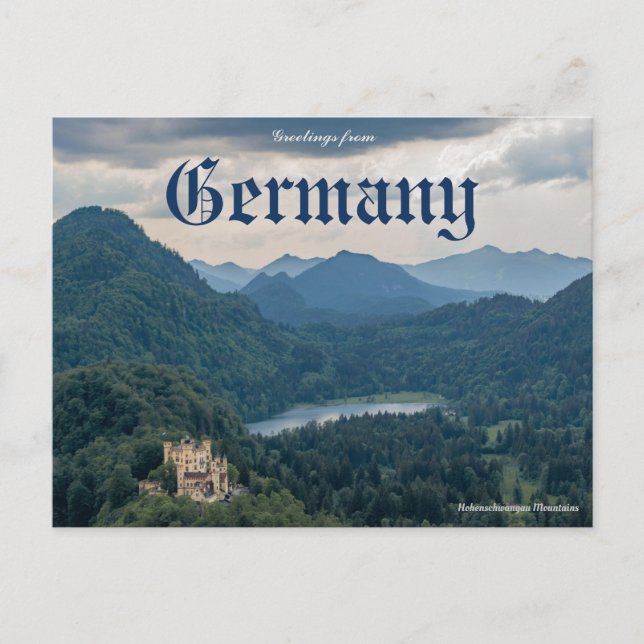 Hälsningar från Tyskland Hohenschwangau vykort (Framsida)