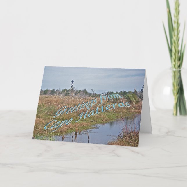 Hälsningar från udd Hatteras OBX Kort (Framsida)