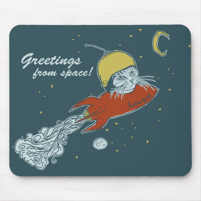 hälsningar från utrymme - somcmousepad musmatta (Framsidan)