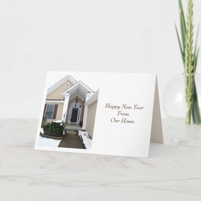 Hälsningar från vårt hem till ditt julkort helgkort (Framsida)