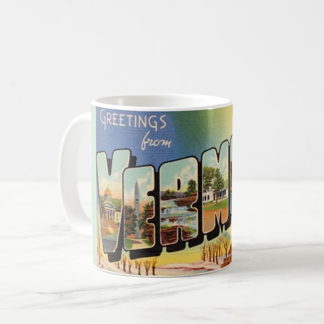 Hälsningar från Vermont Kaffemugg (Framsida vänster)