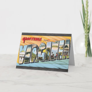 Hälsningar från Virginia, vintage Kort