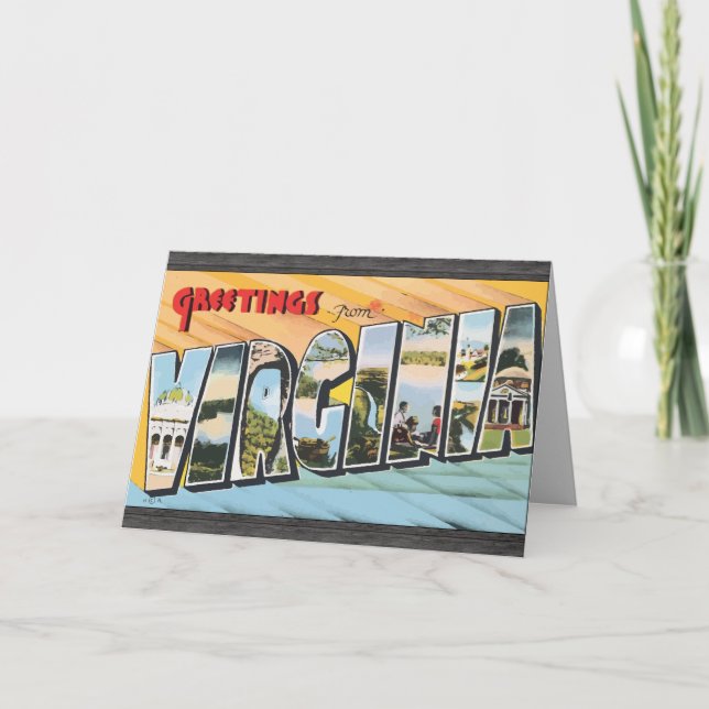 Hälsningar från Virginia, vintage Kort (Framsida)