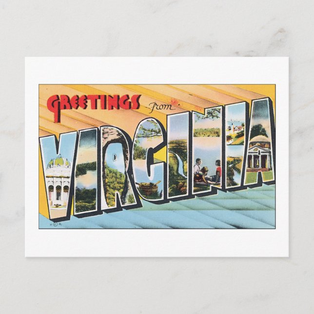 Hälsningar från Virginia Vykort (Framsida)