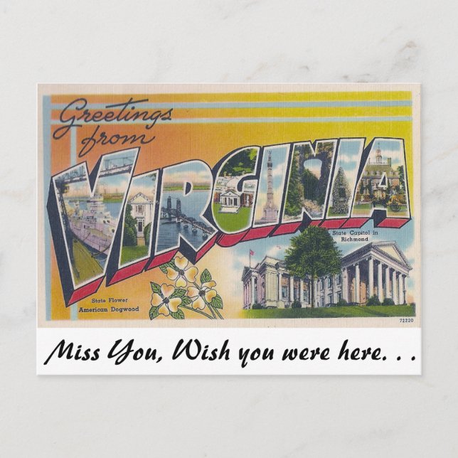 Hälsningar från Virginia Vykort (Framsida)
