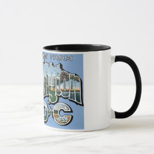 Hälsningar från Washington D.C.! Vintagevykort Mugg