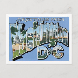 Hälsningar från Washington DC Vintage Vykort